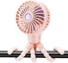 Portable Stroller Fan USB Clip on Fan Rechargeable Small Personal Mini with Remo