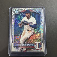 2025 Bowman Chrome Sebastian Walcott #BCP-133 Speckle  Texas Rangers
