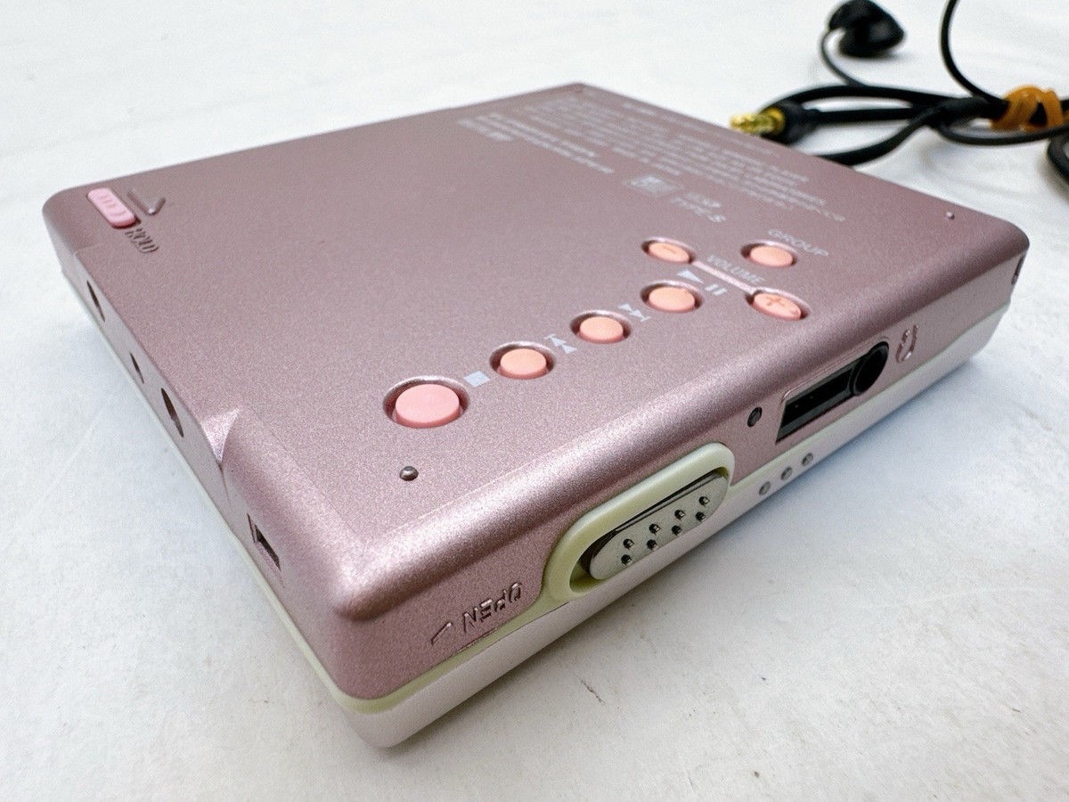 Sony MZ-E520 MD Walkman MiniDisc Portable Player Pink MDLP Tested