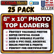 8"x10" Ultra-Clear Top Loaders, Photo  Certificate Protector 25 Pack, Fast Ship