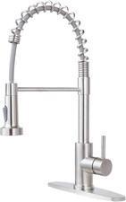 Kitchen Faucet with Pull down Sprayer Brushed Nickel Stainless Steel 1 Handle Pu