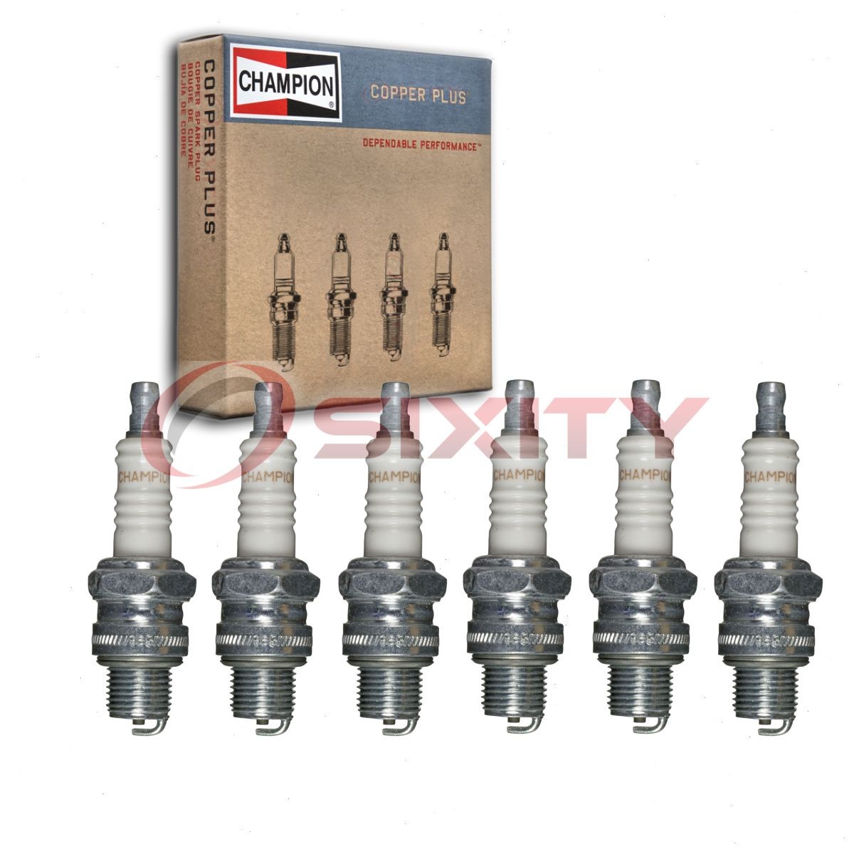 6 pc Champion Copper Plus Spark Plugs for 1950-1954 Healey Healey 3.0L L6 gz