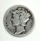 1942-D Mercury Dime - Free Shipping