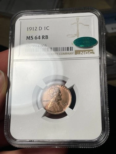1912-D NGC MS64 RB CAC Lincoln Wheat Cent Better Date