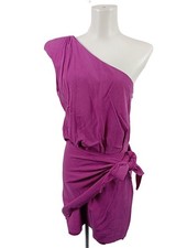 MNG One-Shoulder-Kleid Damen Kleid Gr. DE 38 pink Casual-Look