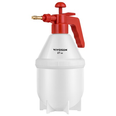 VIVOSUN 0,8L Handsprüher Pumpsprüher mit Verstellbarer Messingdüse für Garten