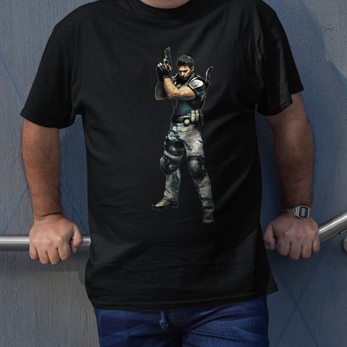 Camiseta Chris Redfield V1 Residence Evil Premium Unisex | Diseño Exclusivo - Imagen 4 de 11