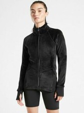 EUC Athleta Cloud Fleece Jacket, BLACK SIZE S          599502 O0917