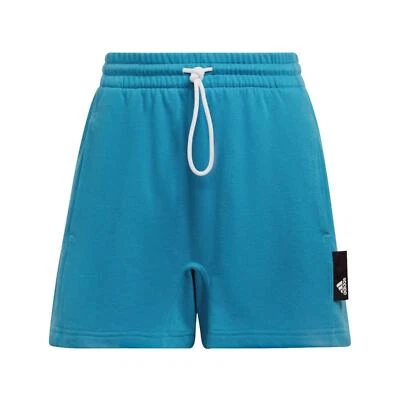 Adidas FEMMES Vêtement Sport Studio Salon Short Bleu Confortable Gym Yoga - Photo 1/4