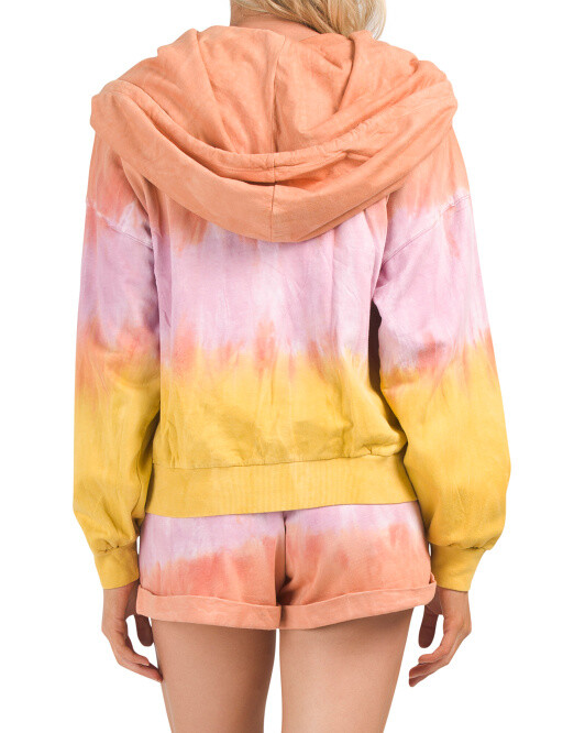 YOUNG FABULOUS & BROKE - SET Piper Tie Dye Shorts & Hoodie