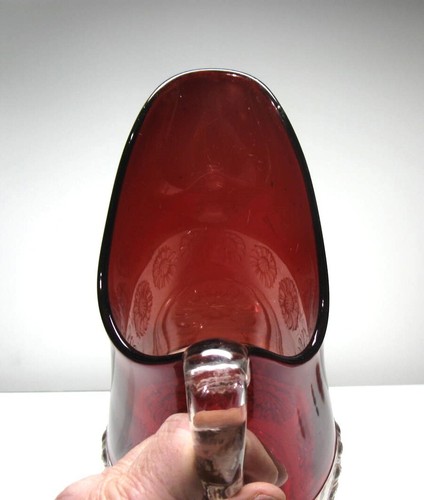 EAPG *** RIVERSIDE GLASS/DOUBLE DAISY = RUBY STAINED = PITCHER = NEAR MINT. - Picture 6 of 7