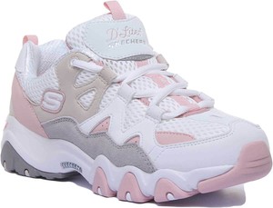 skechers ladies white leather trainers