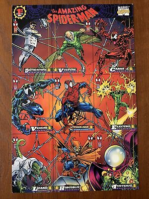 Marvel Universe Uncut Card Sheet SUPER VILLAINS MAGNETO SPIDER-MAN FANTASTIC FOU
