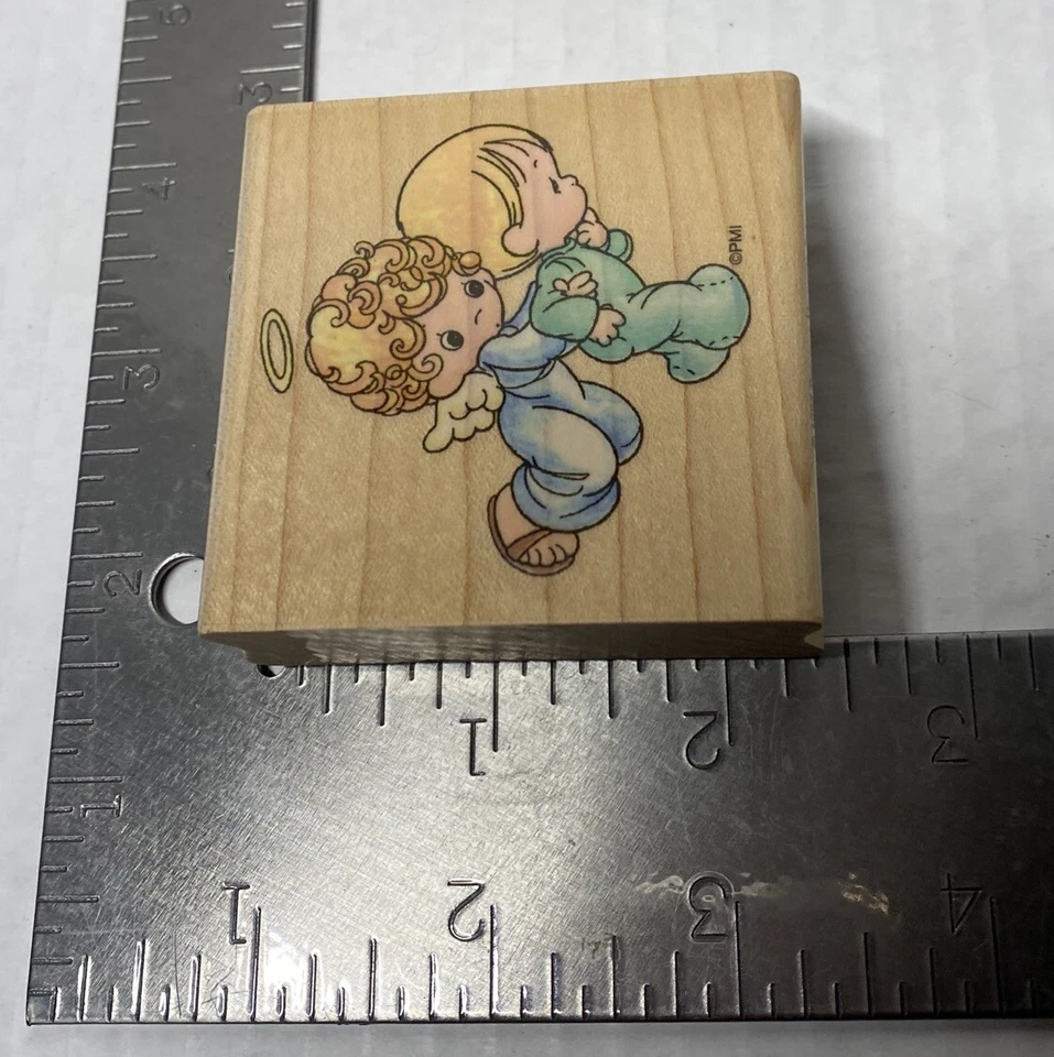 Precious Moments First Step Guardian Angel Rubber Stamp Stampendous UF001 - Image 4 of 4