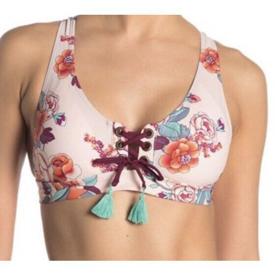 Mossimo Lace Up Bikini Top Size D/DD