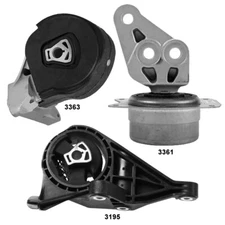 Front, Left & Rear Automatic Trans. Mounts 3PCS For Cadillac SRX 16-12 3.6L AWD