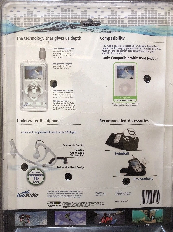 iPod Classic 5th Generation Year 2005 Waterproof Case w/ armband/headphon - Image 2 of 4