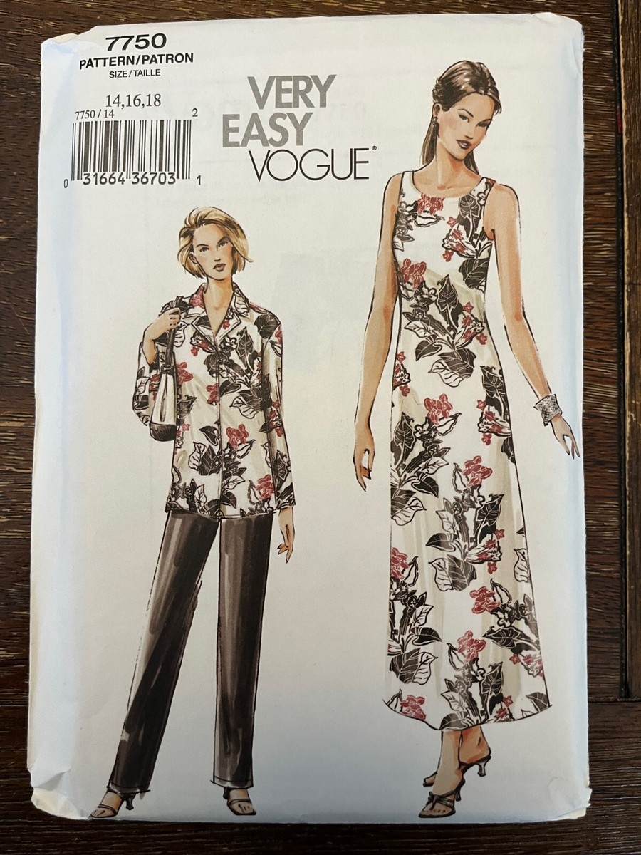 Vogue 7750 UNCUT Sewing Pattern, Misses' Petite Dress, Shirt