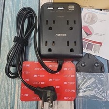 Power Strip Electrical Outlet Extender W/USB C Port, 4 Outlet, Wall Plug, 4 Ft