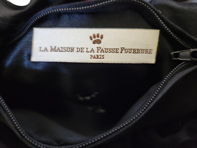 La Maison De La Fausse Fourrure Paris Black Faux Fur Handbag | eBay