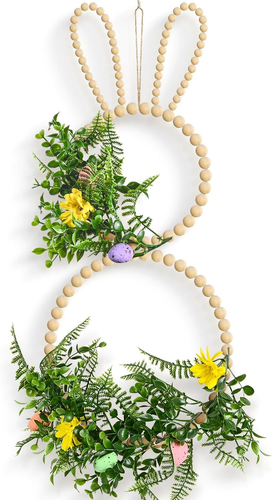 27 Inch Easter Wreaths for Front Door Bunny Spring Wreath Easter Decorations for