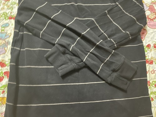 Mens Gap Black And Brown Striped 3/4 Zip Up Top. Size Large - Picture 10 of 12