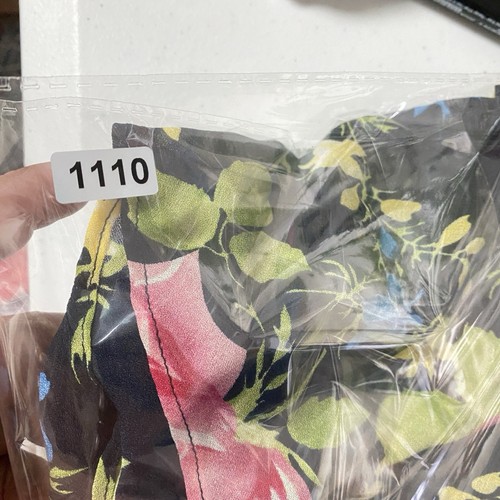 Falda Jones New York Mujer 100% Seda Talla 16 Negra Estampado Floral Midi Oscura Academia - Imagen 10 de 10