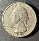 1956-P Silver Washington Quarter (Circulated) - (#3053) Very Fine Condition