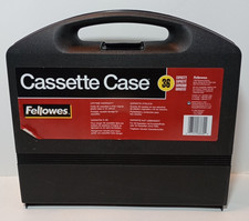 Fellowes Cassette Tape Storage Case Black Model U83330 Holds 36 USA Made