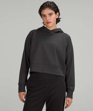 Lululemon Loungeful Cropped Hoodie Spark Black / Black size:S