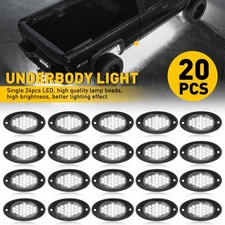 White LED Rock Lights pods 20 Lights for Off Road Truck Car ATV SUV Under Wheel