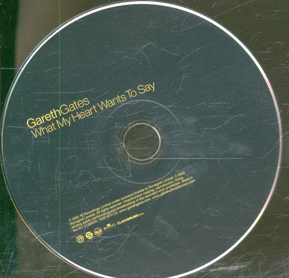 Gareth Gates What My Heart Wants To Say CD Europa 19 2002 CD Mit Info-Aufkleber - Bild 3 von 3
