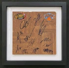 2026 New York Knicks Signed NBA Finals Framed Floorboard PSADNA COA KAT HART LOA