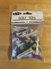 75 Ct 2 1/8  Wooden Golf Tees Tee Time New Multicolor