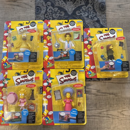 Simpsons Playmates Toys Unopened Lot of 5 Figures - Series 4, 7, 9 Casual Homer