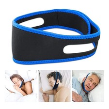 Snore Stop Belt Anti Snoring Cpap Chin Strap Sleep Apnea Jaw Solution BLUE TMJ