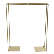 47.28 In. X 39.4 In. Gold Square Metal Wedding Garden Arch Backdrop Stand Arbor