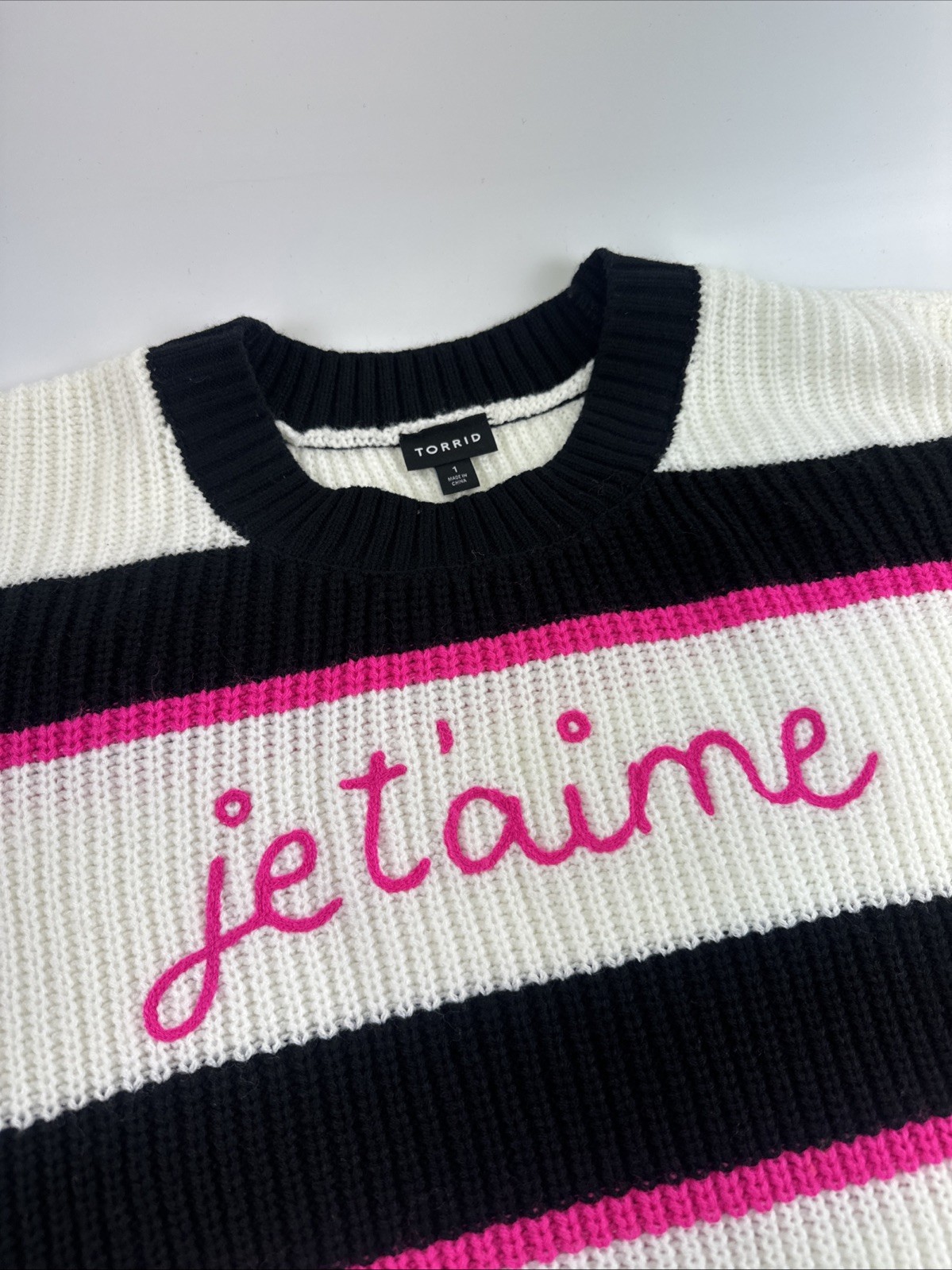 Torrid Pullover Drop Shoulder Crew Neck Sweater B… - image 4