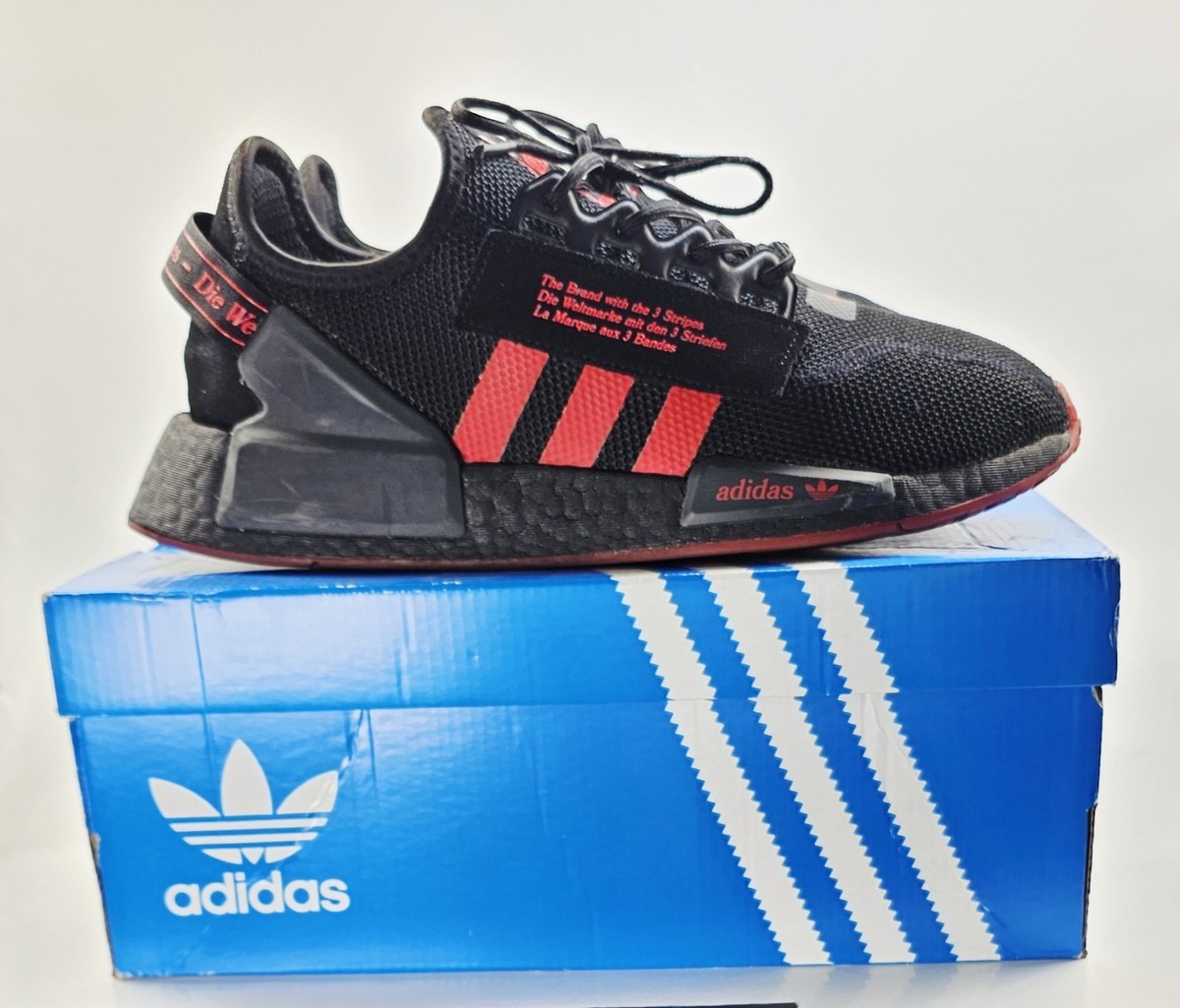 Size 8.5- ADIDAS Originals Men's NMD_R1 V2 Shoes, Core Black