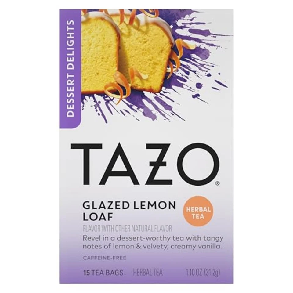 TAZO Dessert Delights Glazed Lemon Loaf Tea 6 Pack 90ct Herbal Caffeine-Free - Image 4 of 4