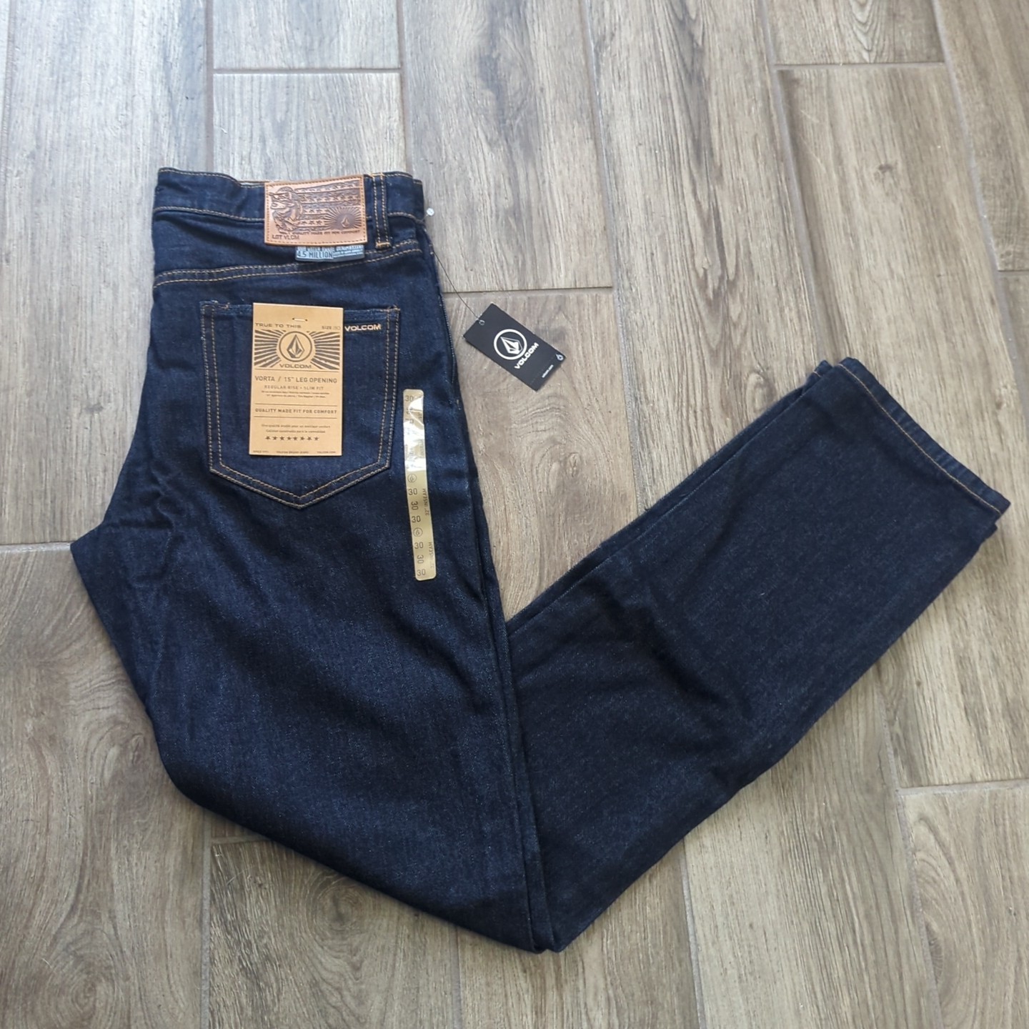 Volcom Vorta 15" Leg Opening Regular Rise Slim Fit Dark Blue