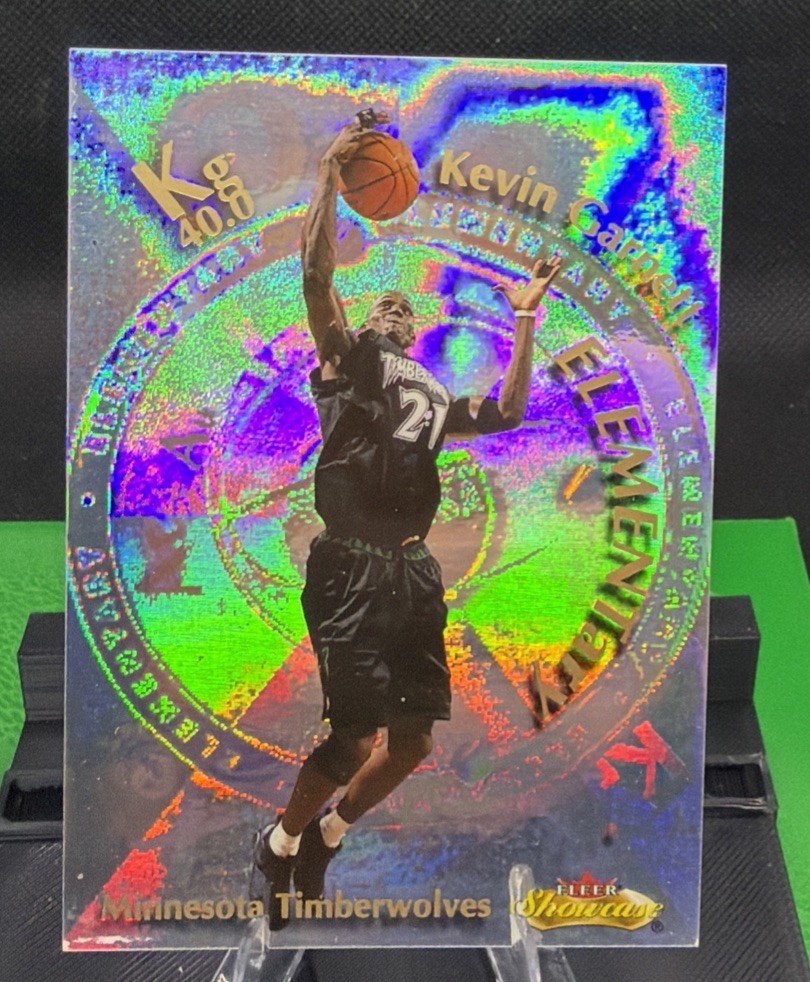 2000-01 Fleer Showcase Kevin Garnett ELEMENTary #3 SP 💥Rare insert💥