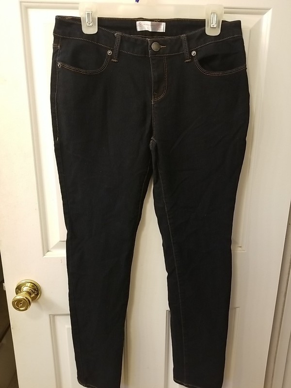 No Boundaries Jeans Womens 13 Juniors Blue Dark Wash Straight Leg  Stretch