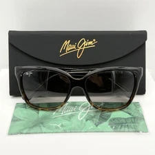 Maui Jim Starfish Polarized Sunglasses Black Tortoise Gray 744-02T Women RX Able