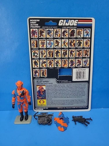 Vintage GI Joe Cobra Alley Viper Figure 100% Complete w File Card 1989