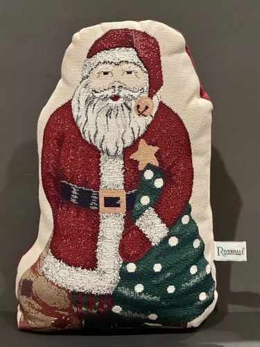 Vintage Riverdale Santa Claus Weighted Decorative Tapestry Door Stop/Pillow EUC
