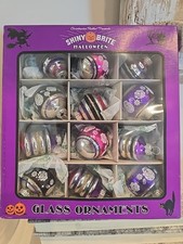 New Box SHINY BRITE Halloween 12 Ornaments Christopher Radko 2 1/2" Multicolor
