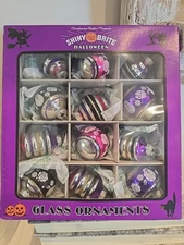 New Box SHINY BRITE Halloween 12 Ornaments Christopher Radko 2 1/2" Multicolor