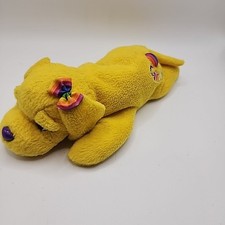 VINTAGE 1998 LISA FRANK YELLOW CANDY PUPPY DOG BEANIE STUFFED ANIMAL PLUSH TOY