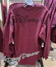 Disney Parks Walt Disney World Bedazzled Burgundy Spirit Jersey Size M New